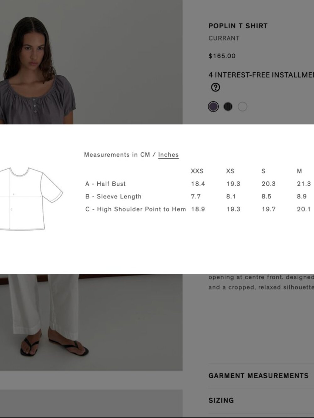 Deiji Studios Poplin T shirt, Medium - Picture 6 of 6